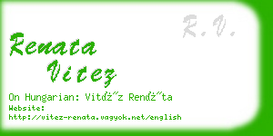 renata vitez business card